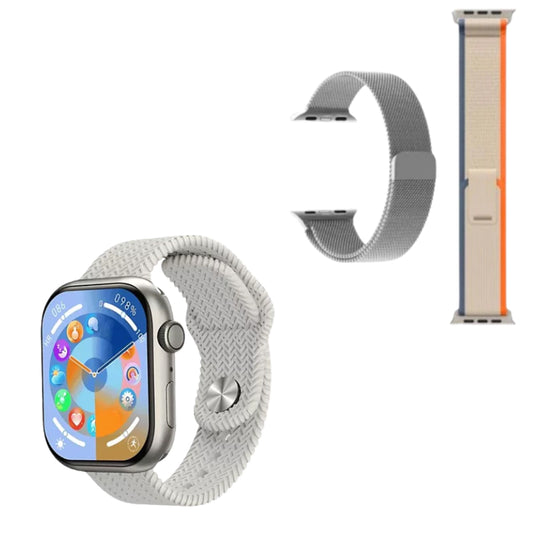 Smartwatch HK10 Pro Max Plateado - Doble Malla