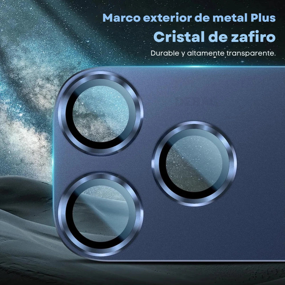 Protector Metálico para Cámara iPhone 17 Pro Max | Vidrio 9H
