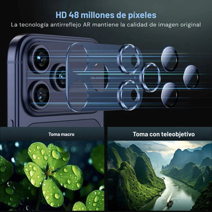 Protector Metálico para Cámara iPhone 17 Pro | Vidrio 9H