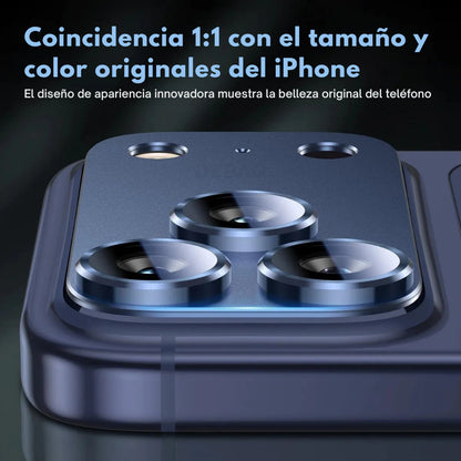 Protector Metálico para Cámara iPhone 17 Pro | Vidrio 9H