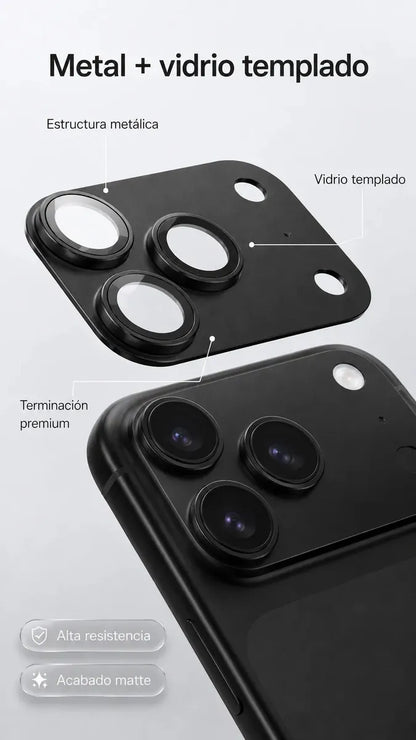 Protector Metálico para Cámara iPhone 18 Pro Max | Vidrio 9H
