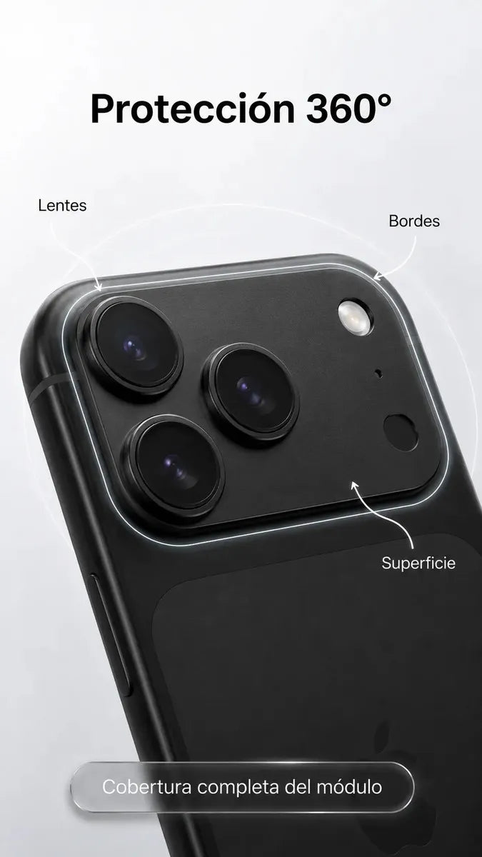 Protector Metálico para Cámara iPhone 18 Pro Max | Vidrio 9H