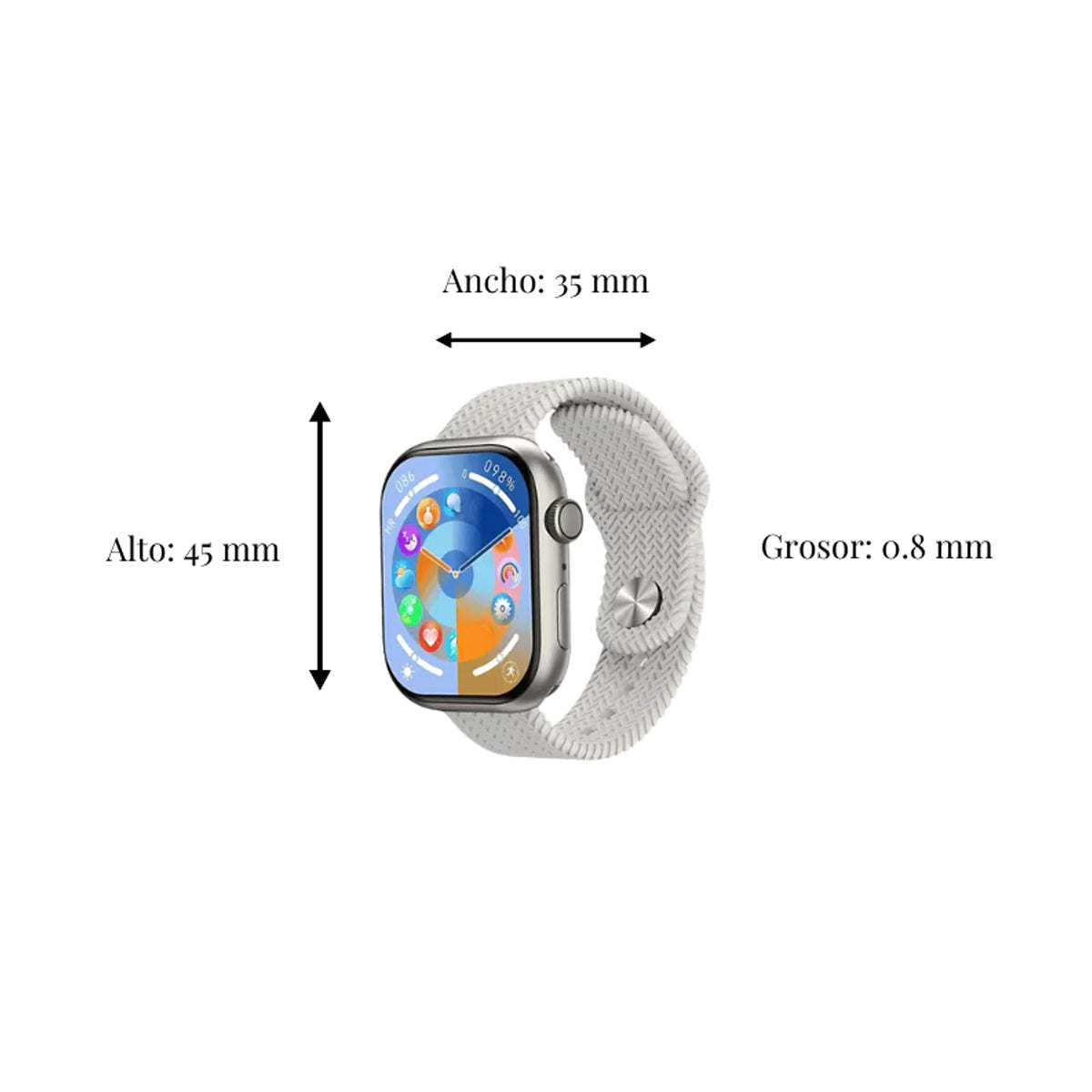 Smartwatch HK10 Pro Max Plateado - Doble Malla