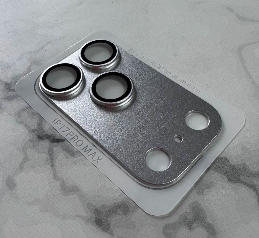 Protector Metálico para Cámara iPhone 17 Pro Max | Vidrio 9H