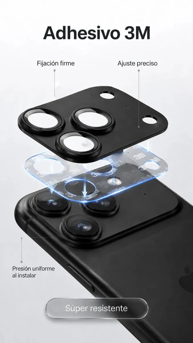 Protector Metálico para Cámara iPhone 18 Pro Max | Vidrio 9H