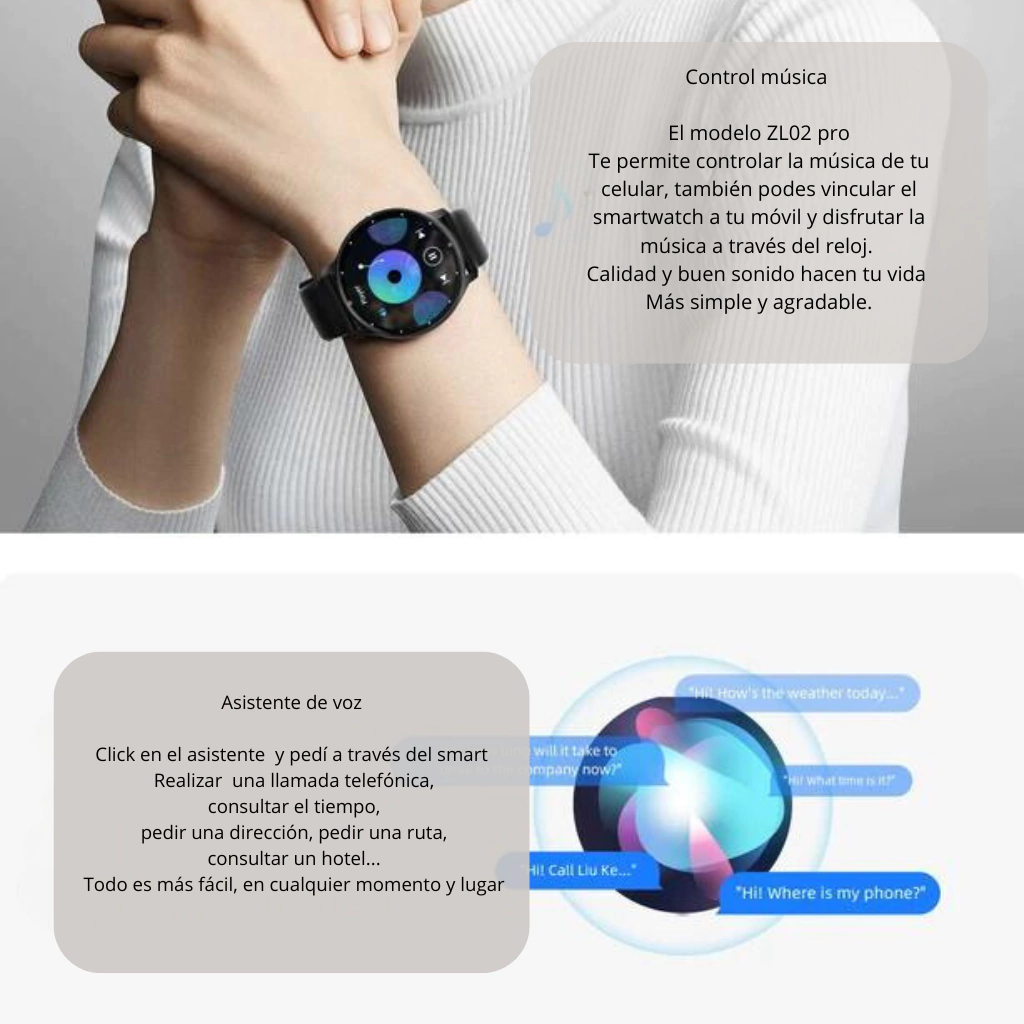 Smartwatch ZL02D PRO Negro